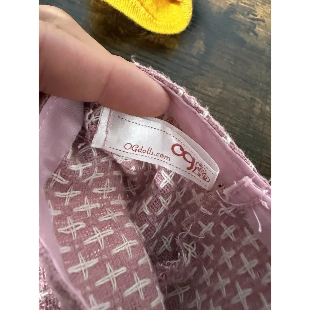 Our Generation Doll Clothes Outfit - Yellow Sweater And Mauve Skirt